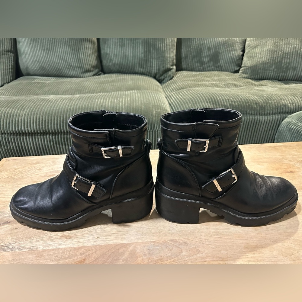 Circus by Sam Edelman | Black Leather Heeled Moto Boots | Women’s 10.5M - Picture 5 of 5